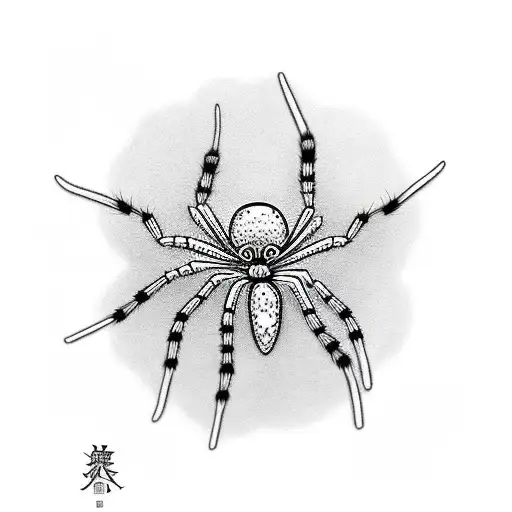 Spider With A Japanese Character Inside