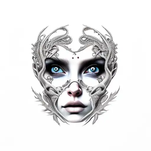 Horror Realism Female Face