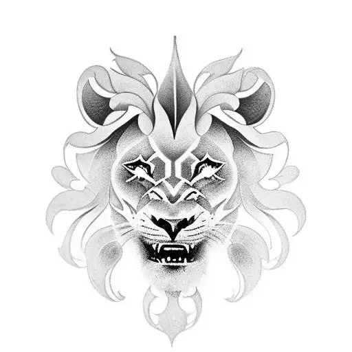 Full Sleeve Tattoo Containing Lion Warrior War Compas And Flower