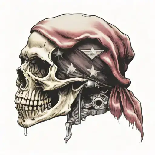 Skull Wearing A Us Army Maroon Beret