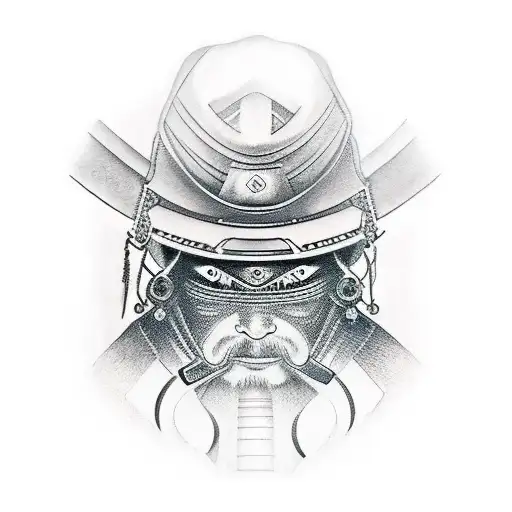 Samurai Looking At Reflection