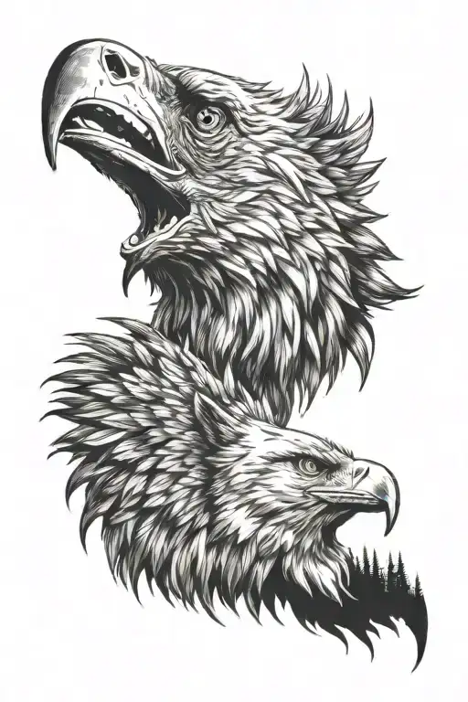 Eagle Wolf Howling