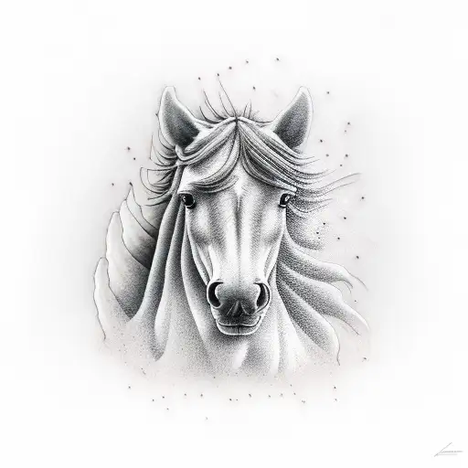 Horse In The Desert Dunes