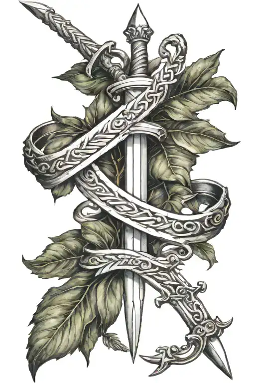 Sword And Laurel Wreath