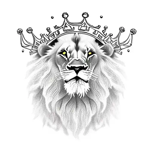 Lion With A Crown Smoking