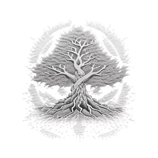 Burning Family Tree With Water At The Base