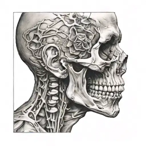 Person That Half Of His Face Is Skull