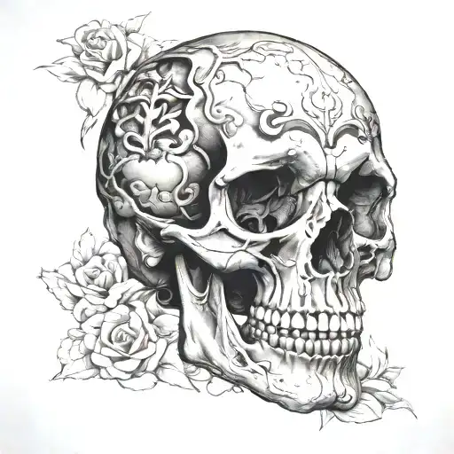 Face That Half Of That Is Skull