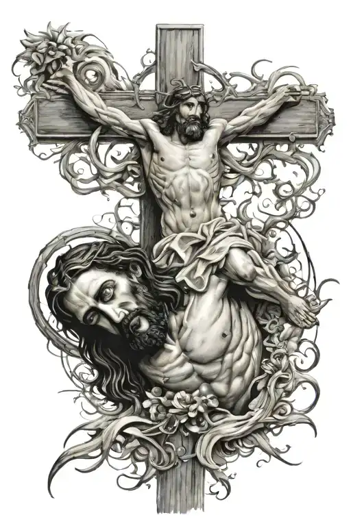 Jesus On The Cross Tattoo Design