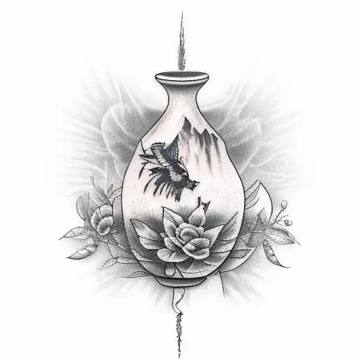 Empty Vase With Nature