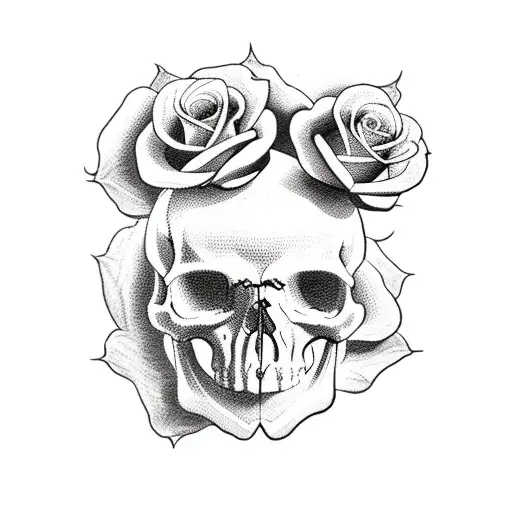 Skull And Roses