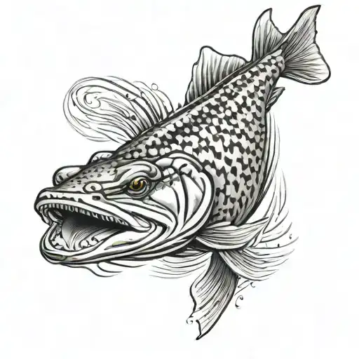 Northern Pike Fish Swimming