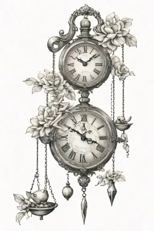 Clock With Kids Names In Pendulums Swing Hanging