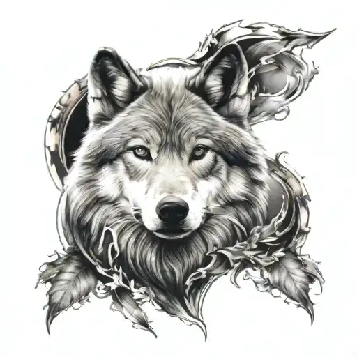 Wolf Tattoo Design