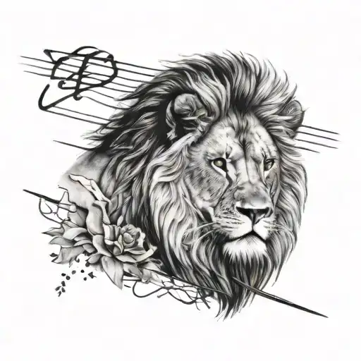 Lion And Lines