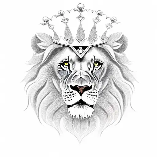 Proud Lion With A Crown