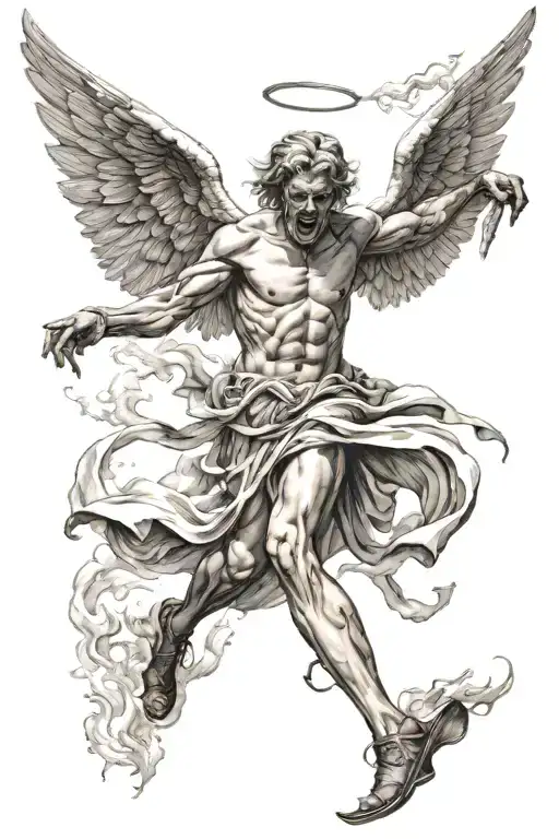 Angel Walking In Hell After A Robbery