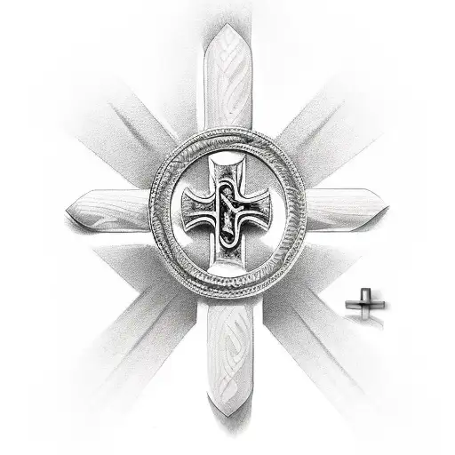 Christian Cross With Nails