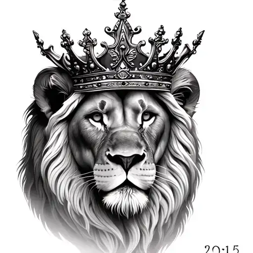 Lion Wearing A Crown