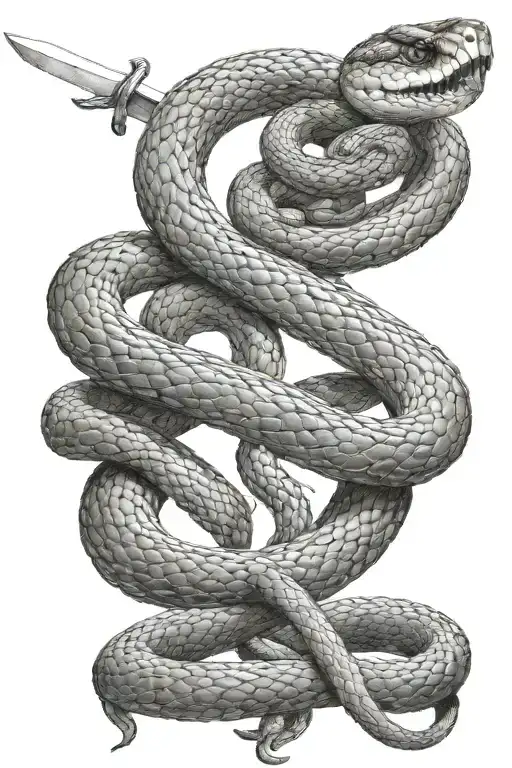 Snake Strung On A Sword