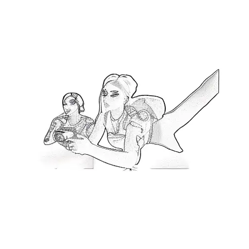 A Group Of Girls Playing A Video Game