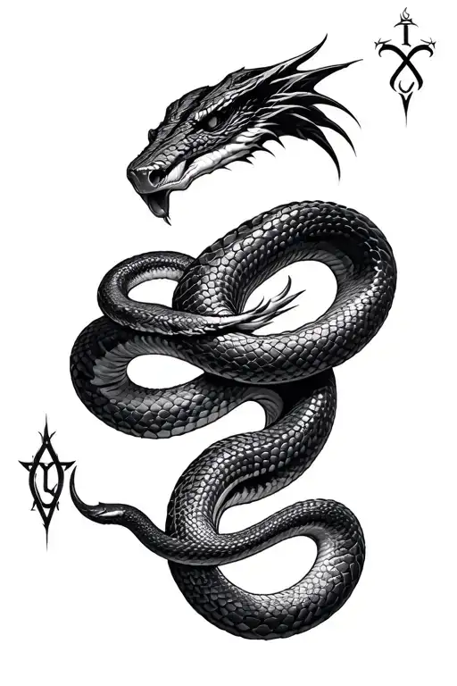 Snake With Sigil Lucifer