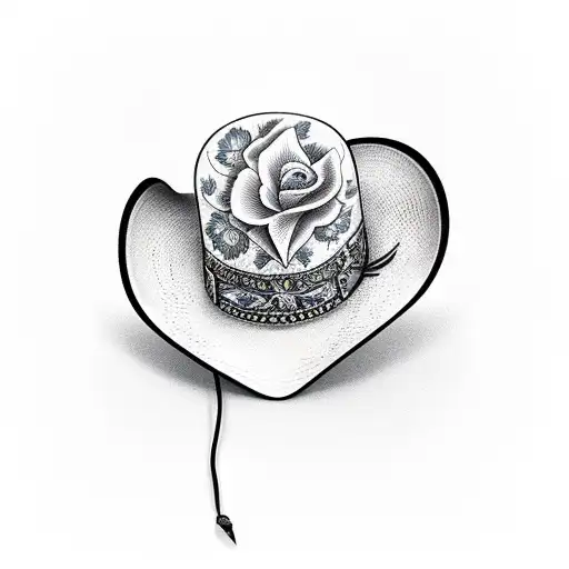 A Cowboy Hat Adorned With Flowers
