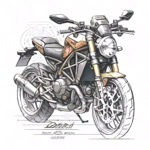 Travel Tattoo Moto Ducati Monster