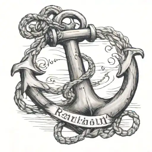 Anchor With Two Names Written