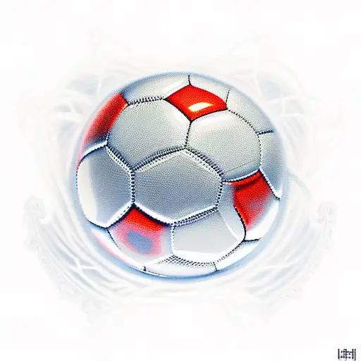 Soccer Ball Intertwinned With An Anchor