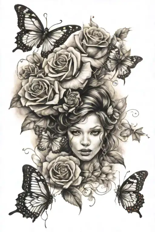 Fairies Roses And Butterfly Mom