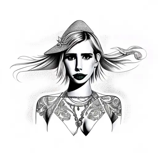 Emma Roberts As Sexy Witch Full Body