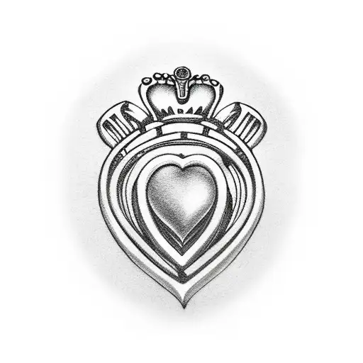 Claddagh Symbol With Music Notes Incorporated