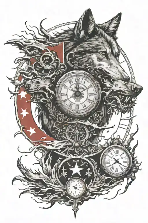 Turkish Wolf War Blood Hour Clock Turkish Flag History 2002