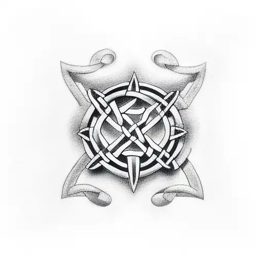 Letter A With Celtic Knot