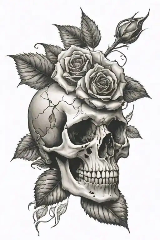 Skull And Rose