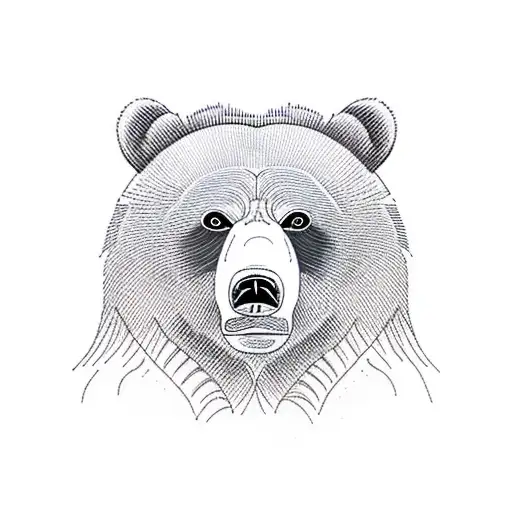 Grizzly Bear In Forest