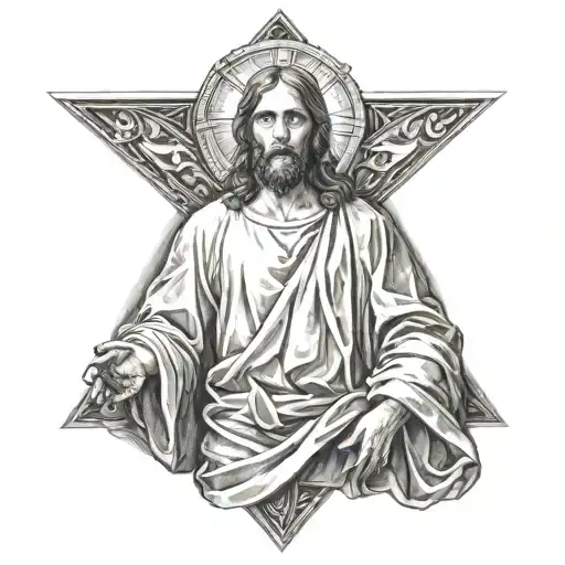 Jesus Christ Surrounded By Angles