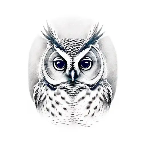 Create A Realistic Portrait Of An Owl With Harry Potter And Lord Of The Rings Symbols Incorporated