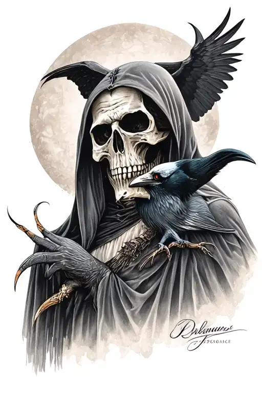 Grim Reaper And Raven