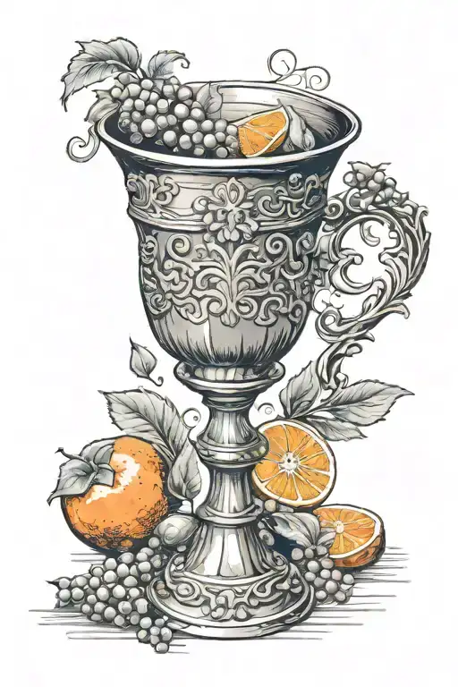 Roman Chalice With Orange Fruit