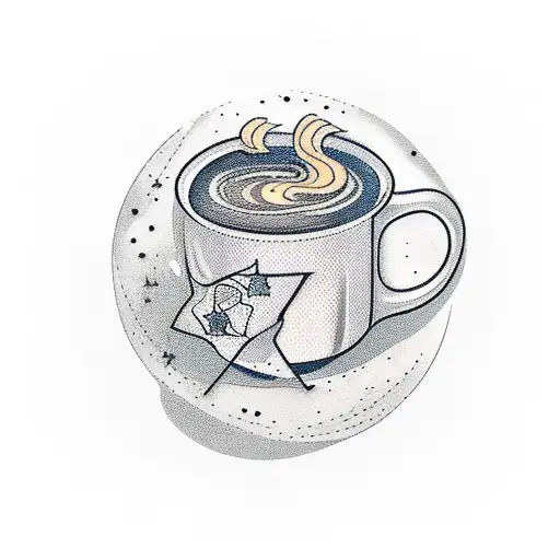 A Supervisor Holding A Coffee Mug With A Moon And Stars Pattern