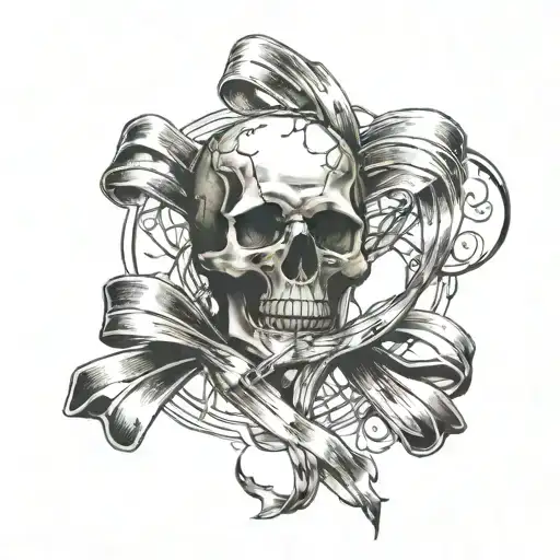 Stroke And Cancer Ribbon