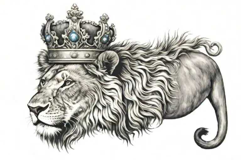 Lion Wearing A Crown