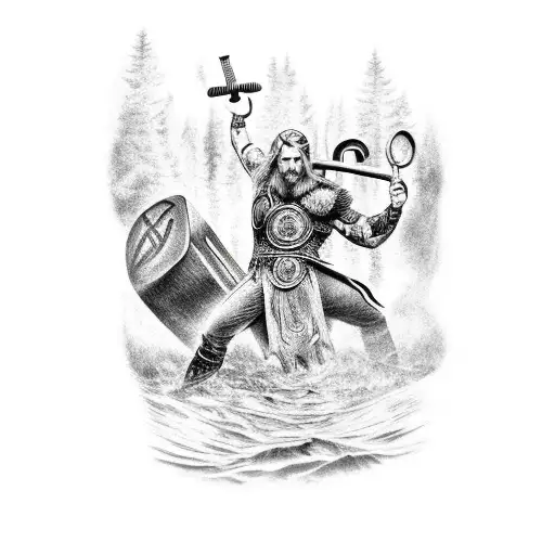 Odin And Thor Battle