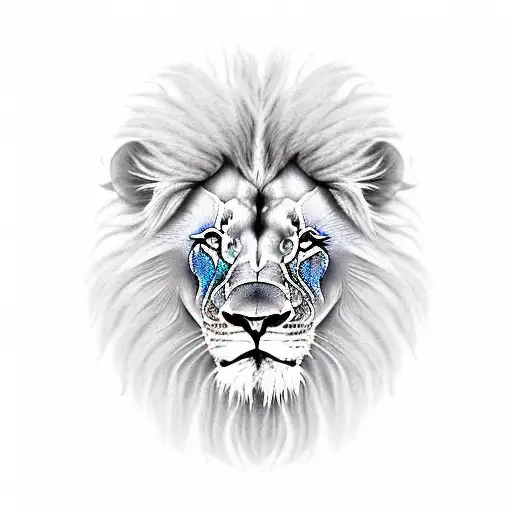 Lion Fading To Global Earth