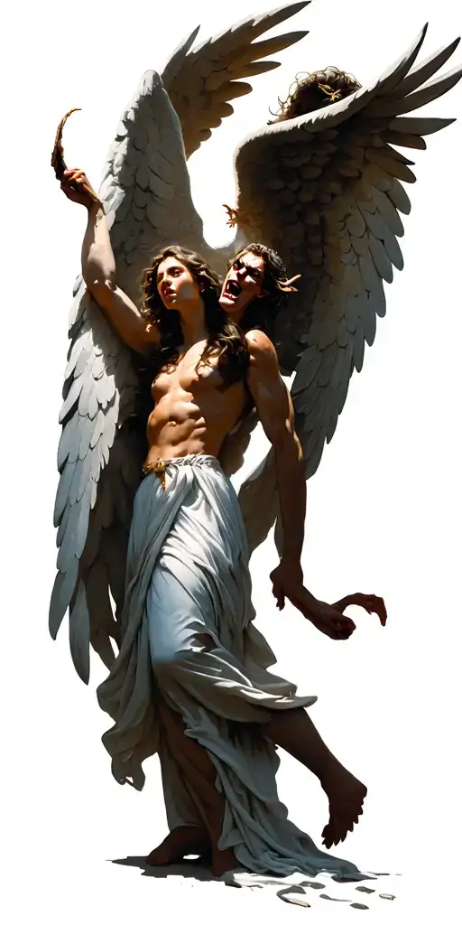 Guardian Angel Fighting Demons