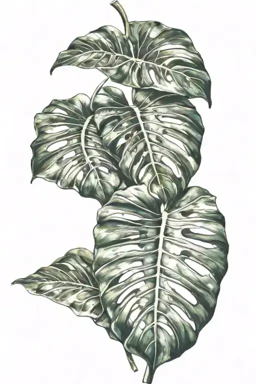 Military Female Monstera Leafs United States Marine Corp