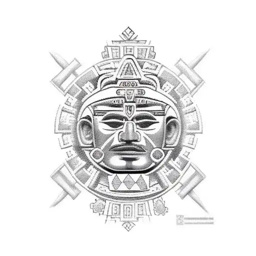 Aztec Traditional Face