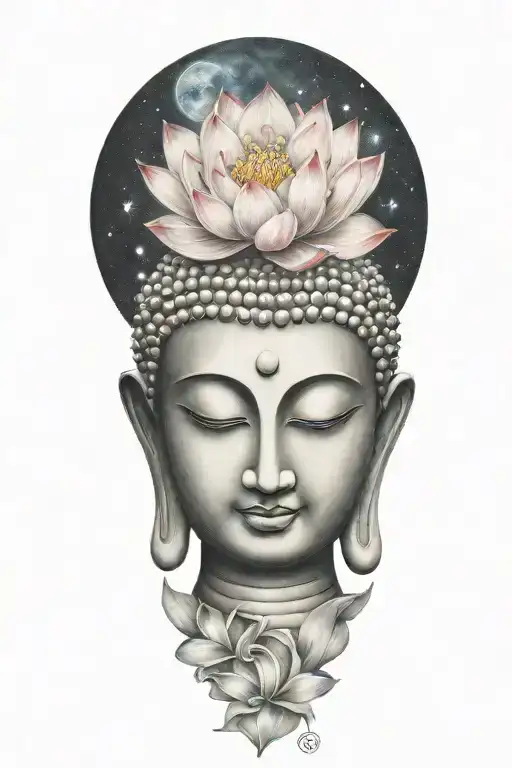 Buddha Floating Galaxy Lotus